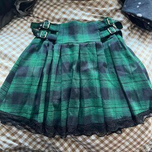 Vintage plaid mini skirt